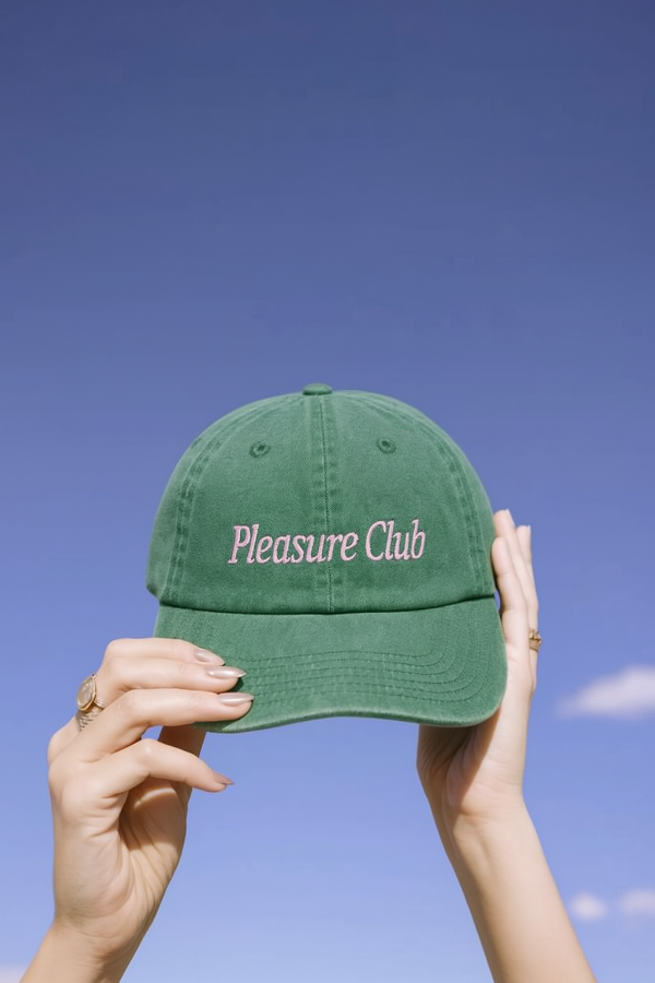 Green pleasure club embroidered hat