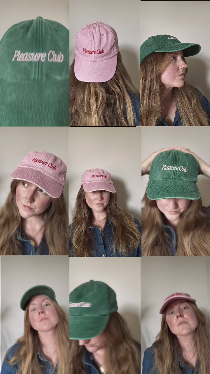Pleasure Club hats being modelled